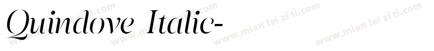 Quindove Italic字体转换